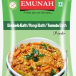 Emunah Bisibele Bath / Vangi Bath / Tomato Bath Powder is a versatile South Indian spice blend made for preparing some of Karnataka's favourite rice dishes. With one convenient masala powder, you can easily prepare flavourful Bisibele Bath, Vangi Bath and Tomato Bath at home. Perfect for quick weekday meals, lunch boxes and family cooking, this blend brings together aromatic spices that add rich flavour and warmth to rice-based dishes. Why you'll love it: 🌿 Versatile 3-in-1 masala blend 🍚 Perfect for Bisibele Bath, Vangi Bath and Tomato Bath 🇮🇳 Inspired by traditional Karnataka flavours 👩‍🍳 Easy to use for quick, flavourful meals No added colours, added flavour, MSG or preservatives